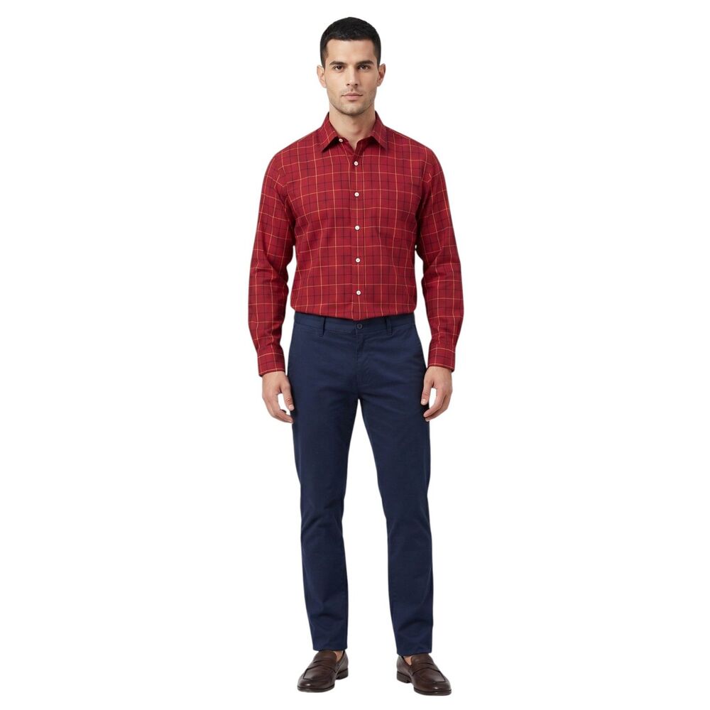 Windsor Red Plaid XL Men's Cotton Shirt